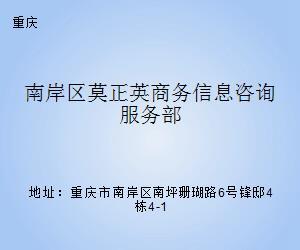 南岸区莫正英商务信息咨询服务部
